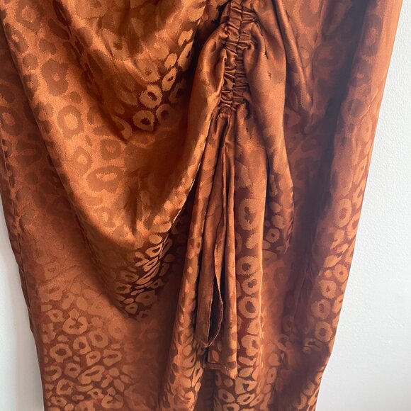 Leopard copper long skirt - Picture 4 of 4
